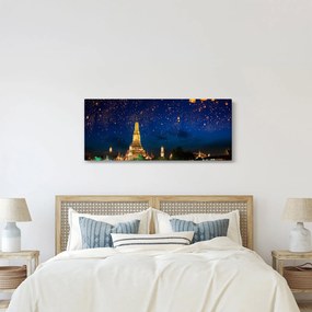 Obraz - Lampióny šťastia, Bangkok (120x50 cm)