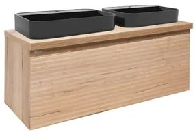 Kúpeľňová skrinka s umývadlom Naturel Savona 118x43x44,8 cm dub halifax mat SAVONA120DHDUB, 1 ks