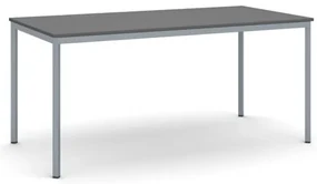 Jedálenský stôl, 160x80 cm, tmavo sivá podnož, grafit