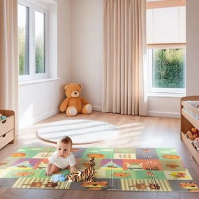 Detská skladacia penová podložka NILS Fun MD04 ZOO