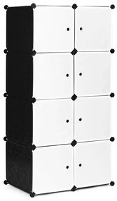 Hogler 3415 Variabilný policový systém 8 políc, 140 x 74 x 47 cm, čierna