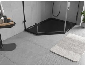Mexen Flow, päťuholníková sprchová vanička slim 90 x 80 cm, pravá, čierna matná - 46P708090R