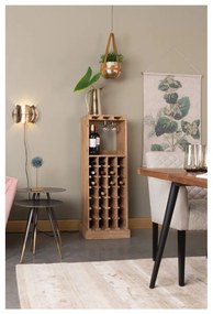 Hnedá vinotéka z jedlového dreva počet fliaš 28, 43,5x118,5 cm Claude – Dutchbone