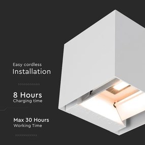 LED Solárne nástenné svietidlo so senzorom LED/9W/5V IP65 2600 mAh biela