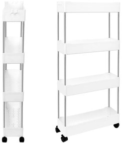 Pojazdný regál FALKEN biely