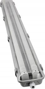 Hermetické svietidlo 120cm lampa + 2x LED trubice Vodotesné 6000K studená teplota