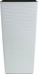 PLASTOVÝ KVETINÁČ PORTO RIFLO 46X25X25 CM BIELA