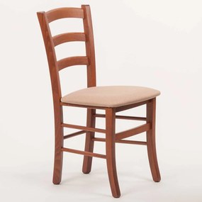 Stima stolička PAYSANE s čalúneným sedákom Vyberte odtieň ->: Orech, Vyberte látku ->: LUX Cappuccino 24