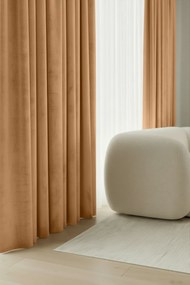 Velúrový záves SOFT VELVET horčicový 140x250 cm
