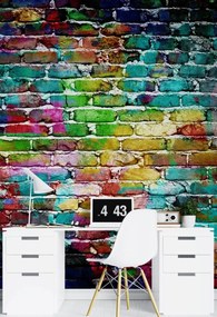 Gario Fototapeta Rainbow brick Materiál: Vliesová, Rozmery: 150 x 210 cm