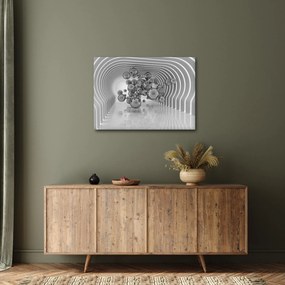 Obraz - Čiernobiele bubliny (70x50 cm)