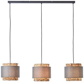 Brilliant - Luster na lanku WATERLILLY 3xE27/60W/230V šedá