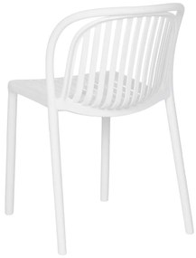 Biela plastová jedálenská stolička Alia – Ixia