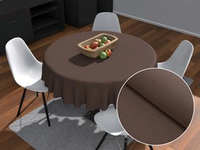 Biante Dekoračný okrúhly obrus BKS-409 Čokoládovo hnedý Ø 120 cm