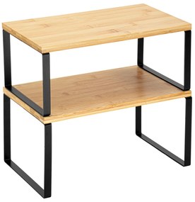 Sada 2 ks kuchyňských polic GINGER černá/hnědá