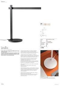 Redo 01-2213 - LED Stm. stolná lampa OMEO LED/5,5W/230V 3000/4500/6500K čierna