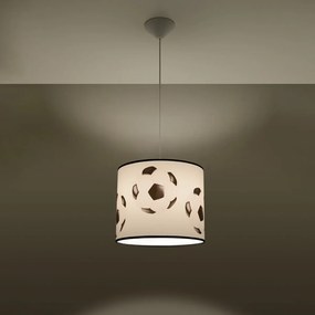 Detské závesné svietidlo Ball A, 1x plastové tienidlo so vzorom, (fi 30cm)