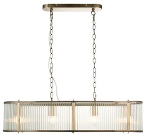 Endon 110945 - Luster na reťazi RIDGETON 4xE14/6W/230V mosadz/číra