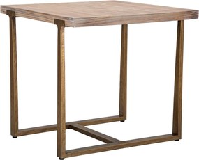 Jedálenský stôl Ankara 80 cm hnedý/zlatý