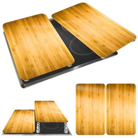 Kryty na sporák z tvrdeného skla v súprave 2 ks 52x30 cm Wooden – Maximex