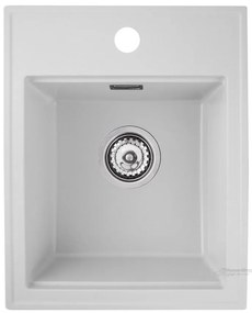 Gamma Modern 4050, 1-komorový granitový drez 400x500x180 mm, biela, GMA-ZM-4050-WH