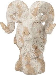Béžová antik dekorácia socha baran Antiqou French - 42*36*58 cm