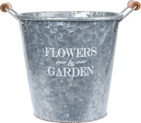 Pozinkovaný kvetináč Flowers &amp; Garden 25 cm