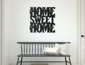 drevko Drevená nálepka na stenu Home Sweet Home Rozmer obrazu: 44,5 x 44,5 cm, Farba dekorácie: Čierna