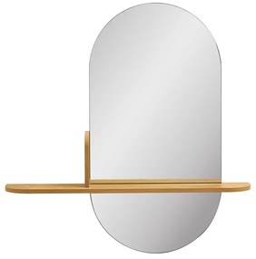 Nástenné zrkadlo s poličkou 92x94,5 cm Barco – House Nordic