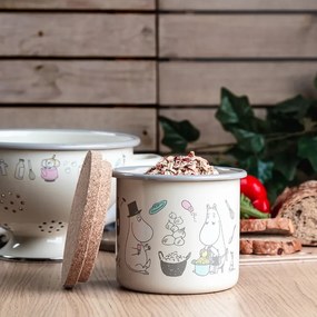 Dóza s vekom Moomins Bon Appétit 1,3l, smalt-korok / béžová