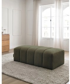 Zelená podnožka z textílie buklé Annecy – Bobochic Paris