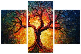 Obraz - Strom života v mozaike (90x60 cm)