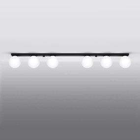 Stropné svietidlo Yoli, 6x biele sklenené tienidlo, b