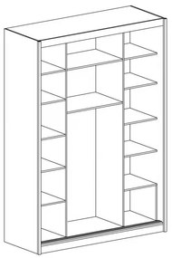 Šatníková skriňa Matej II (alpská biela) . Vlastná spoľahlivá doprava až k Vám domov. 1055432
