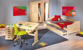 Polohovateľný písací stôl Julia, borovica