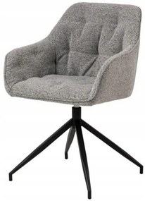 Otočné jídelní křeslo Brooke šedé