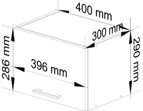 Horná kuchynská skrinka OLIWIA W40OK biela