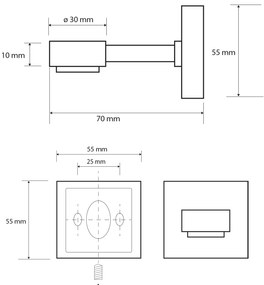 Sapho Sapho, X-SQUARE mydeľnička magnetická chróm, XQ801