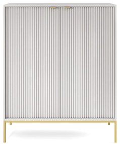 Komoda Nova 104 cm sivá/zlatá