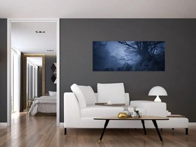 Obraz temného lesa (120x50 cm)