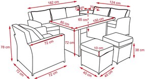 Veľká rodinná súprava s boxom na podušky Avenberg SYDNEY