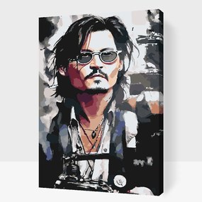 Gario Maľovanie podľa čísel Johny Depp Rozmery: 40 x 60 cm, Rámovanie: S vnútorným rámom