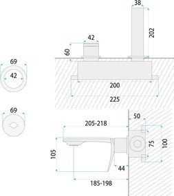 Rea VISION, podomietková umývadlová batéria + BOX, chrómová, REA-B6960