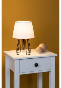 Spot-Light 7662104 - Stolná lampa MANGOO 1xE27/40W/230V biela/čierna