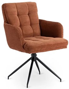 Dizajnová otočná stolička Antony tehlovo červený menčester