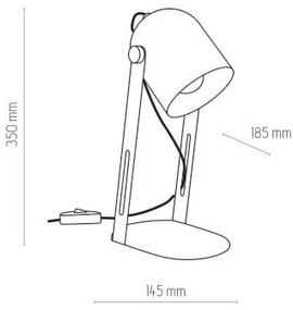 Stolná lampa DAVIS 1xE27/60W/230V čierna