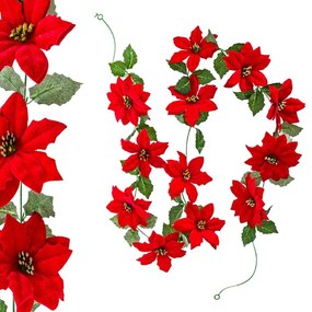 Vianočná girlanda 180 cm Poinsettia – Casa Selección