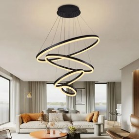 LED Stmievateľný luster na lanku LED/165W/230V 3000-6500K + diaľkové ovládanie