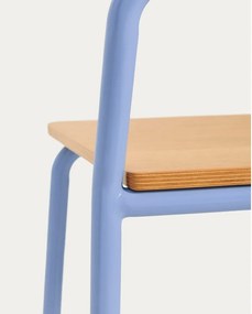 Modrá kovová detská stolička Tinn – Kave Home