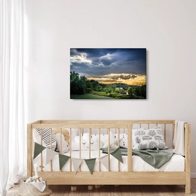 Obraz krajiny s lúčmi (90x60 cm)